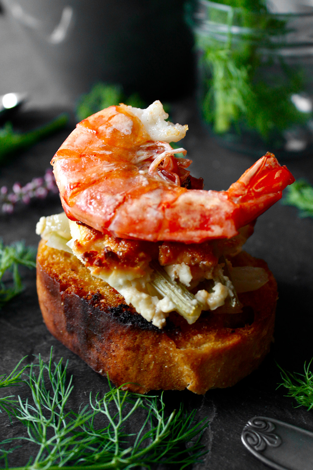 Rezept für Garnelen-Fenchel-Costini von Einmal Nachschlag, bitte!